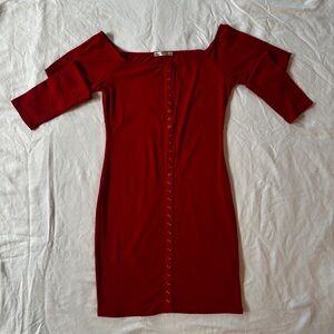 Red Off the Shoulder Dress